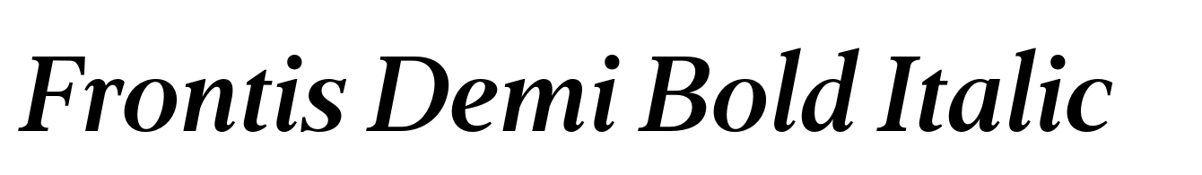 Frontis Demi Bold Italic